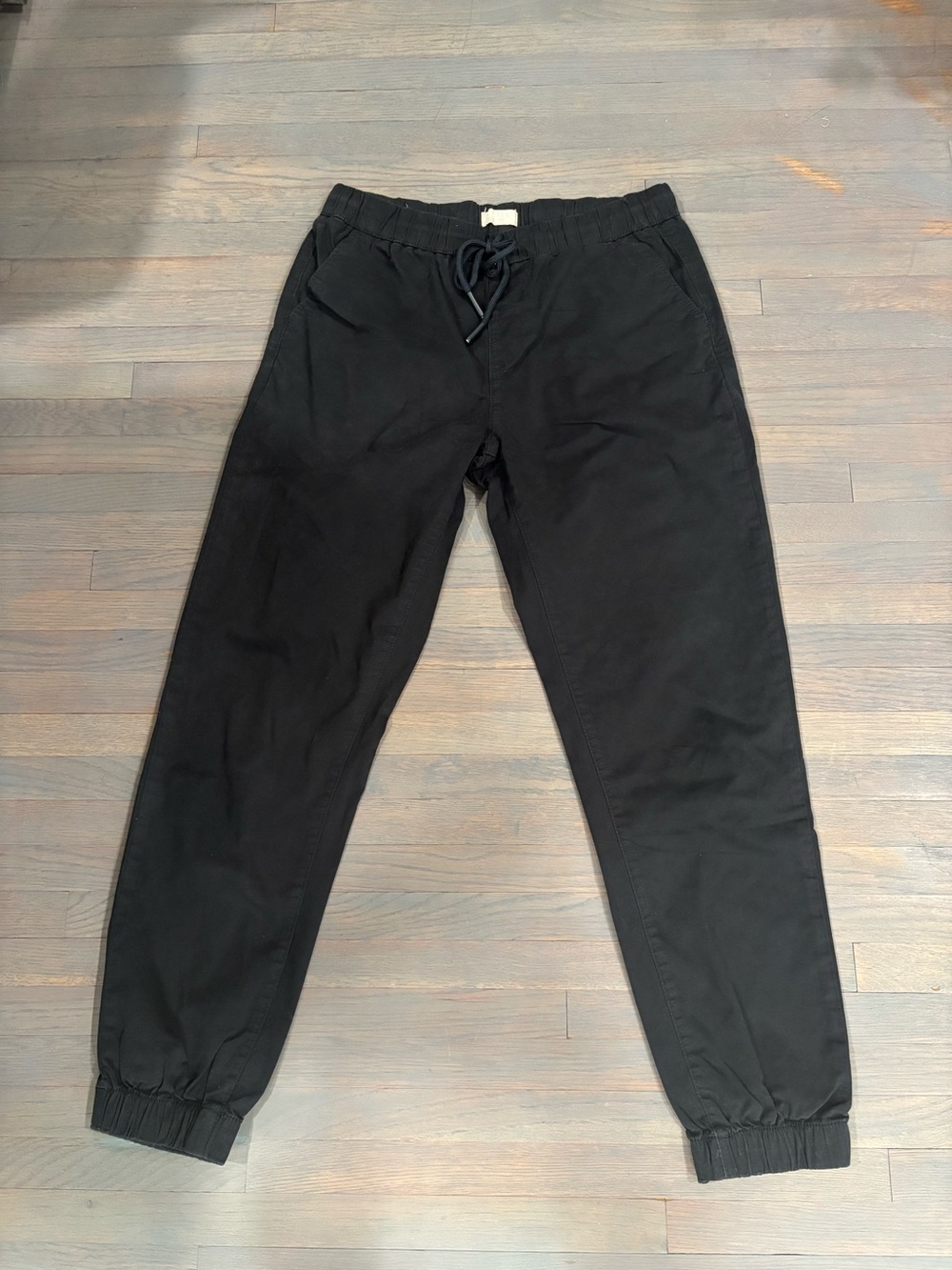 818. Black Drawstring Jogger Pants